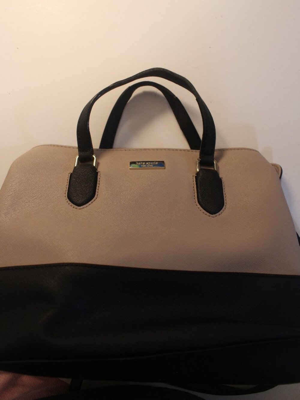Kate Spade New York Blush & Black Colorblock Dome Satchel